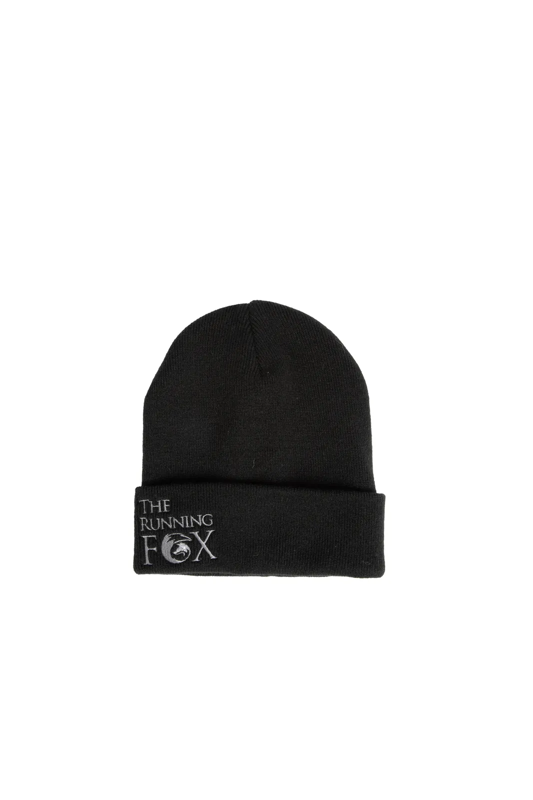 Black Running Fox beanie