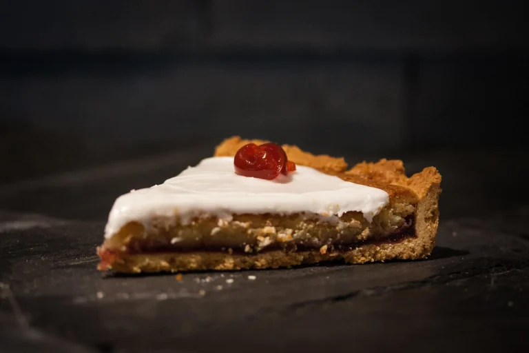 Cherry Bakewell Tart Slice