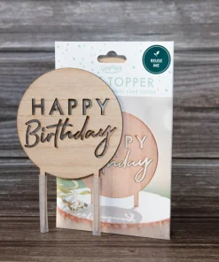 Happy Birthday Circle Cake Topper