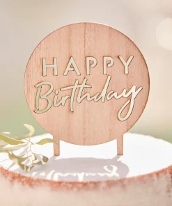 Happy Birthday Circle Cake Topper (Alt)