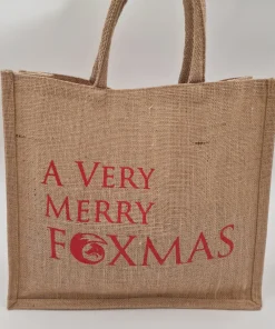 Jute Shopping Bag A Very Merry Foxmas