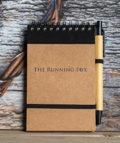 The Running Fox Recycled Notepad and Pen