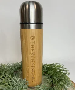 Bamboo Flask with Stainless Steel Drinking Cup