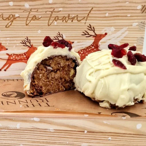 Festive Flapjack & White Chocolate Bauble