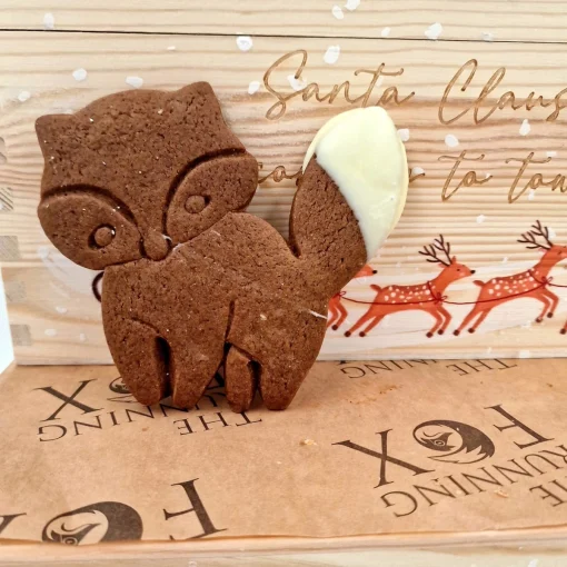 Gingerbread Fox with White Chocolate Dipped Tail