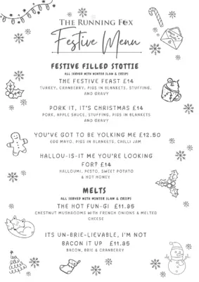 Running Fox Christmas Menu