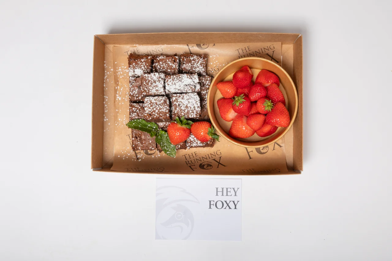 Running Fox Buffets - Brownie and Strawberries
