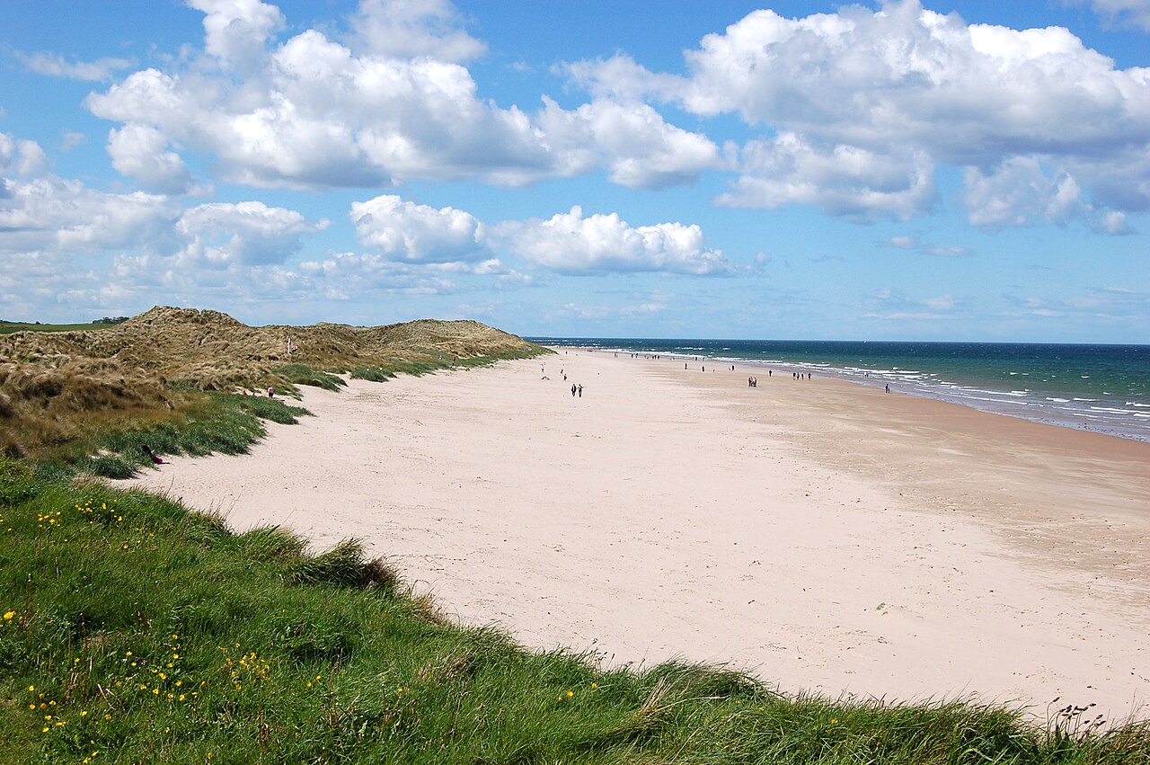 The sweeping sands of Embleton Bay on the Northumberland coast